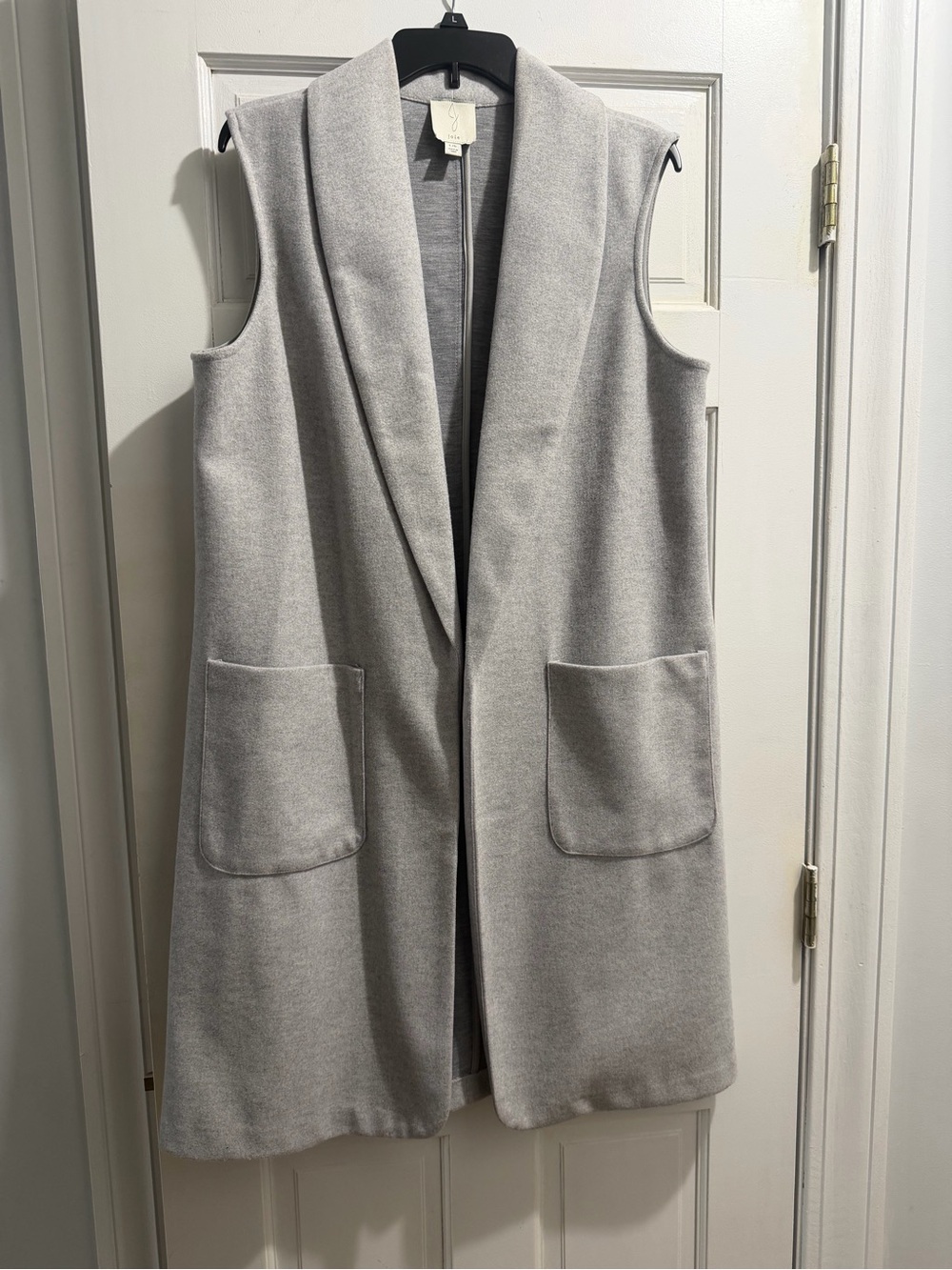 Joie Sleeveless Open Front Vest with Patch Pockets